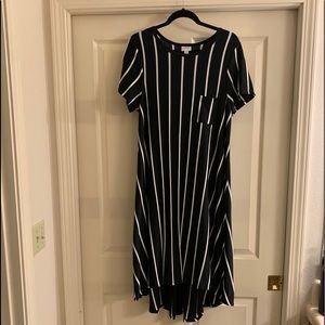 Black/White Stripped Lularoe Carley